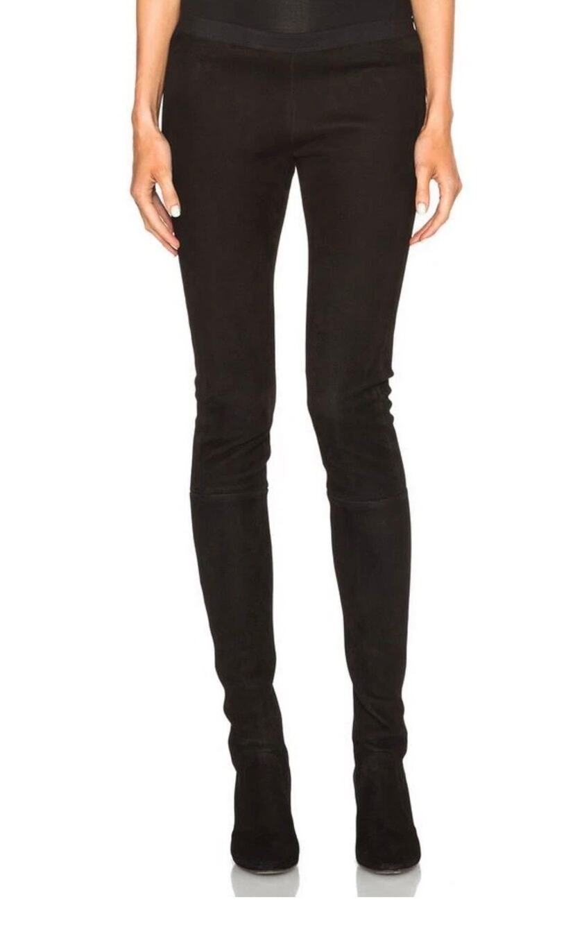 Tamara Mellon Black Stretch Suede Sweet Revenge Legging Boots $1695